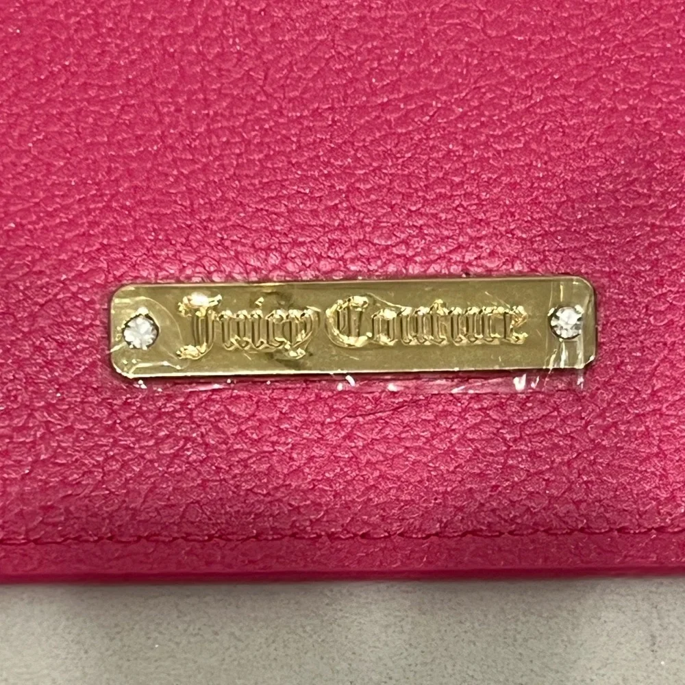 Juicy Couture Vibrant Pink Envelope Clutch with Gold Accents - Picture 4 of 5